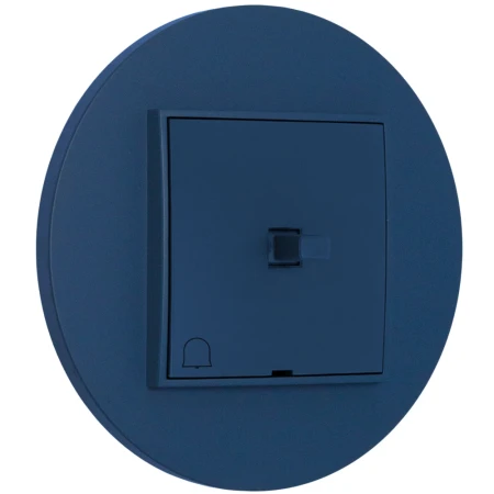 Włącznik dzwonkowy w stylu USA ramka okrągła seria Mini kolor navy blue