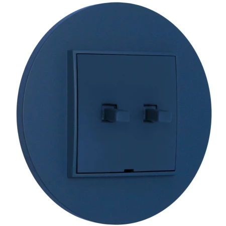 Włącznik roletowy w stylu USA ramka okrągła seria Mini kolor navy blue