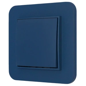 Włącznik pojedynczy z ramką zaokrągloną seria MINI kolor navy blue