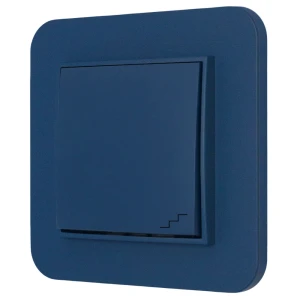Włącznik schodowy z ramką zaokrągloną seria MINI kolor navy blue