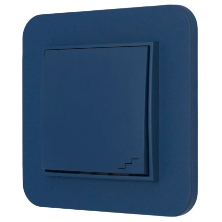 Włącznik schodowy z ramką zaokrągloną seria MINI kolor navy blue