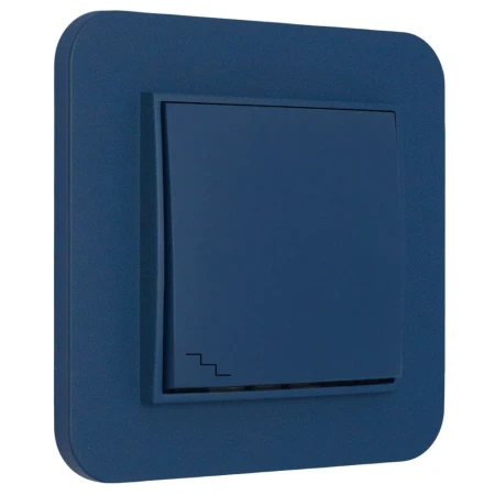 Włącznik schodowy z ramką zaokrągloną seria MINI kolor navy blue