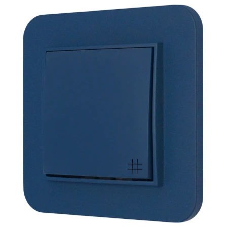 Włącznik krzyżowy z ramką zaokrągloną seria MINI kolor navy blue