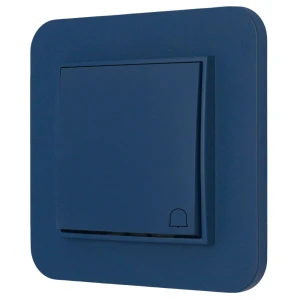 Włącznik dzwonkowy z ramką zaokrągloną seria MINI kolor navy blue