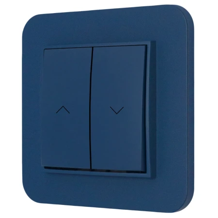Włącznik roletowy zwierny z ramką zaokrągloną seria MINI kolor navy blue