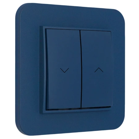 Włącznik roletowy zwierny z ramką zaokrągloną seria MINI kolor navy blue