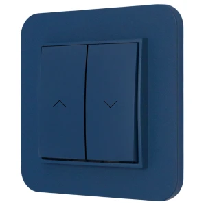 Włącznik roletowy z blokadą z ramką zaokrągloną seria MINI kolor navy blue