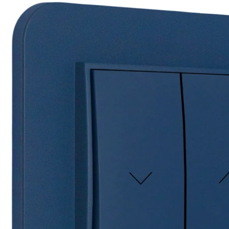 Włącznik roletowy z blokadą z ramką zaokrągloną seria MINI kolor navy blue