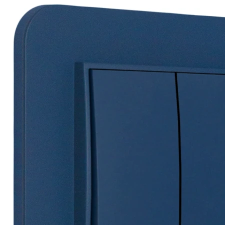 Włącznik schodowy podwójny z ramką zaokrągloną seria MINI kolor navy blue