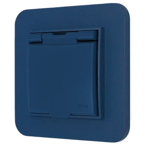 Gniazdo hermetyczne z ramką zaokrągloną seria MINI kolor navy blue