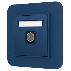 Gniazdo antenowe 1x z ramką zaokrągloną seria MINI kolor navy blue