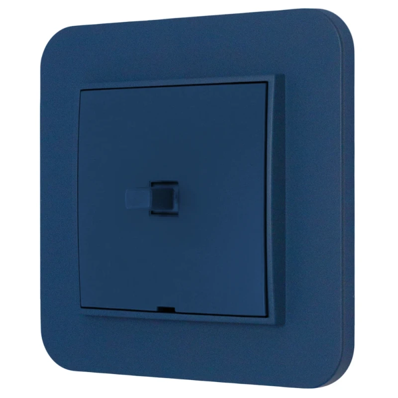 Włącznik pojedynczy w stylu USA ramka zaokrąglona seria Mini kolor navy blue
