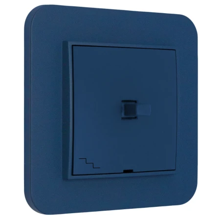 Włącznik schodowy w stylu USA ramka zaokrąglona seria Mini kolor navy blue