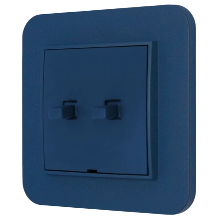 Włącznik roletowy w stylu USA ramka zaokrąglona seria Mini kolor navy blue