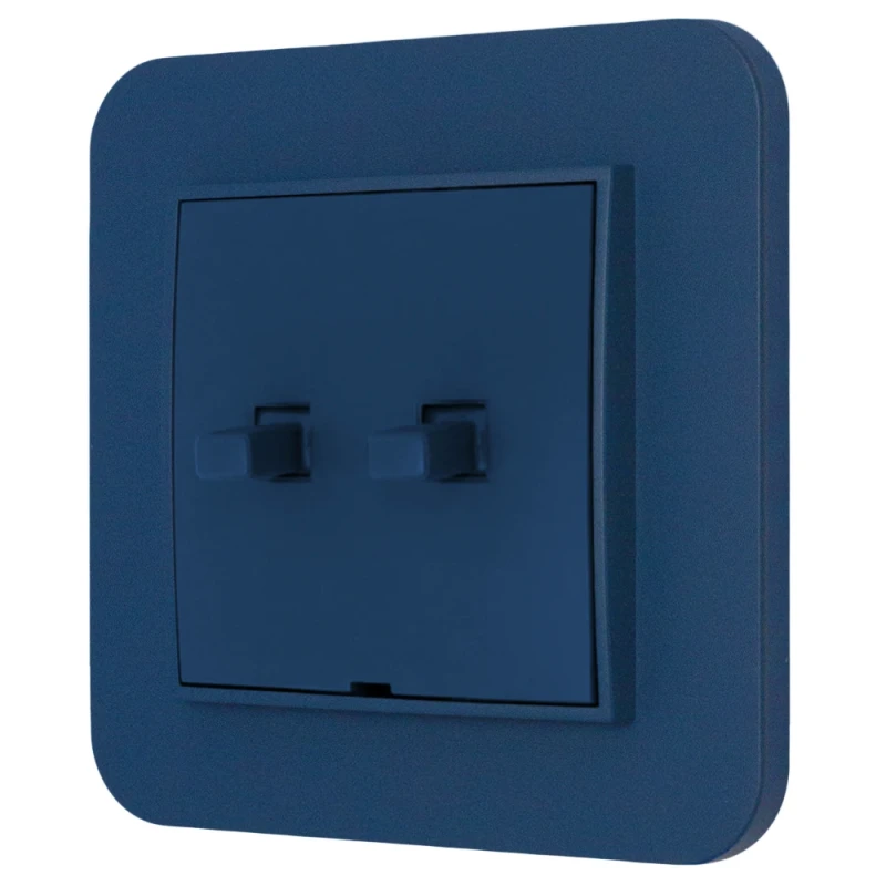 Włącznik roletowy w stylu USA ramka zaokrąglona seria Mini kolor navy blue