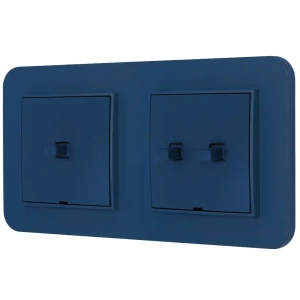 Włącznik pojedynczy i podwójny w stylu USA ramka zaokrąglona seria Mini kolor navy blue