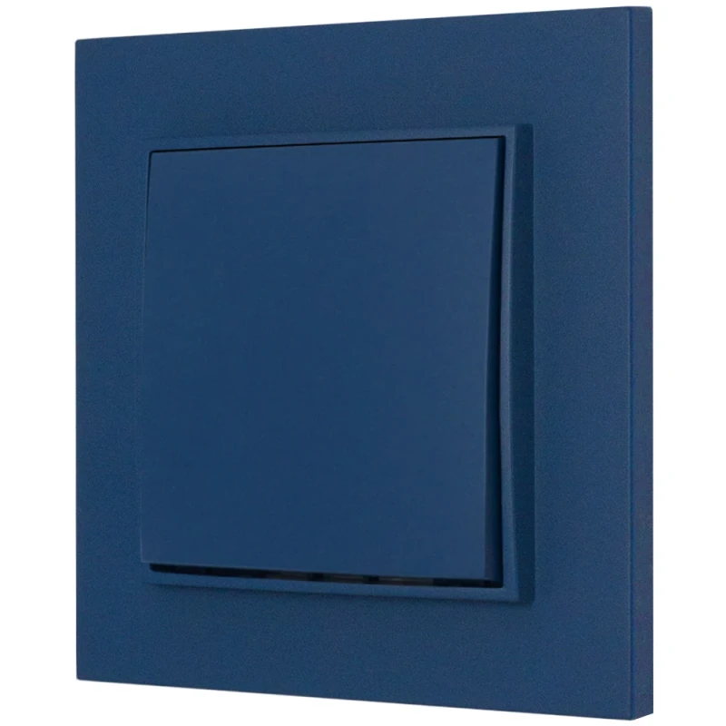Włącznik pojedynczy z ramką kwadratową seria MINI kolor navy blue