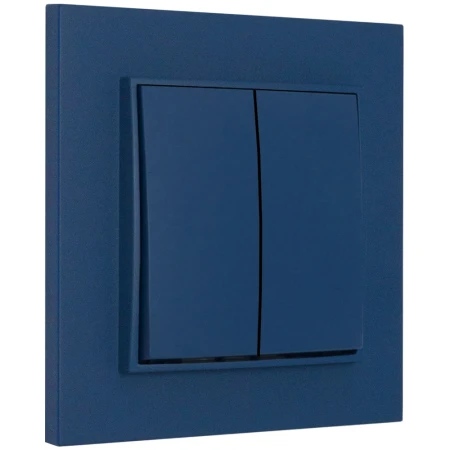 Włącznik podwójny z ramką kwadratową seria MINI kolor navy blue