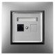 GNIAZDO INTERNETOWE RJ45 1X OSPEL ARIA SREBRNY CZARNY