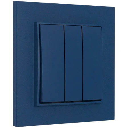 Włącznik potrójny z ramką kwadratową seria MINI kolor navy blue