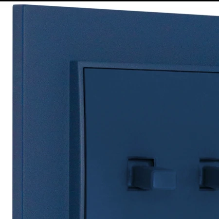 Włącznik pojedynczy i podwójny w stylu USA ramka kwadratowa seria Mini kolor navy blue