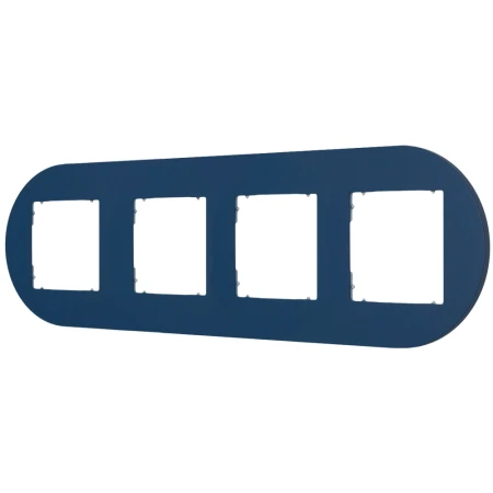 Karlik Seria Mini Ramka uniwersalna poczwórna okrągła z tworzywa kolor navy blue symbol 64MRTO-4