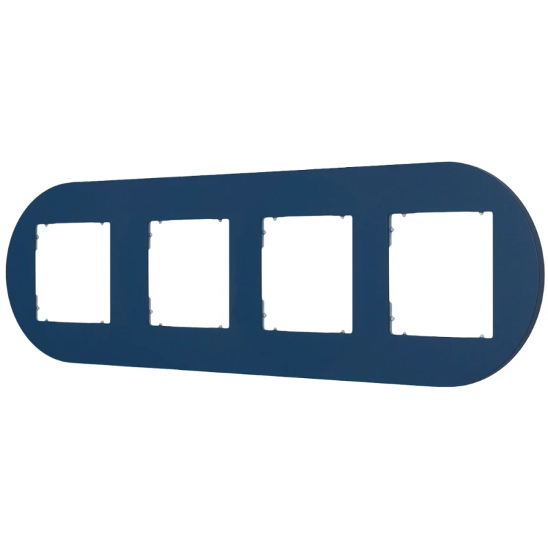 Karlik Seria Mini Ramka uniwersalna poczwórna okrągła z tworzywa kolor navy blue symbol 64MRTO-4
