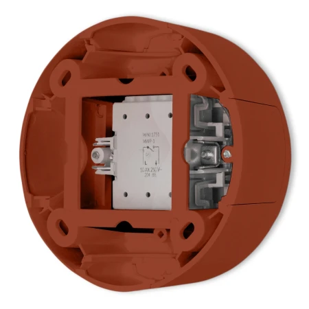 Włącznik schodowy podwójny USA zestaw natynkowy okrągły Mini terakota