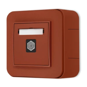 Gniazdo antenowe 1x zestaw natynkowy zaokrąglony seria Mini terakota