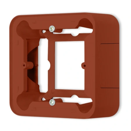 Włącznik podwójny USA zestaw natynkowy zaokrąglony seria Mini terakota