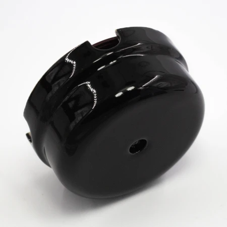 Puszka instalacyjna natynkowa mała 'Retro ceramic', czarna