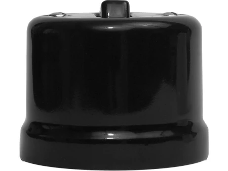 Łącznik pojedynczy natynkowy 'Retro ceramic' 10A-250V~, czarny