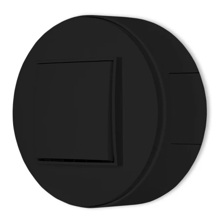 Puszka natynkowa pojedyncza okrągła ICON i MINI kolor czarny mat 12PUO-1