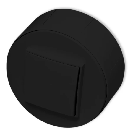 Puszka natynkowa pojedyncza okrągła ICON i MINI kolor czarny mat 12PUO-1