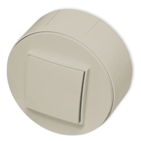 Puszka natynkowa pojedyncza okrągła ICON i MINI kolor taupe 60PUO-1