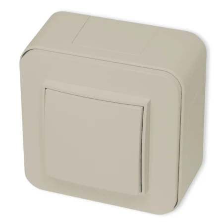 Puszka natynkowa pojedyncza zaokrąglona ICON i MINI kolor taupe 60PUZ-1