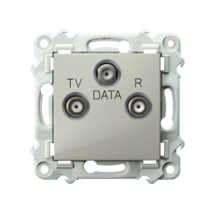 Gniazdo RTV-DATA seria SZAFIR kolor Kaszmirowy beż symbol GPA-ZD/m/83