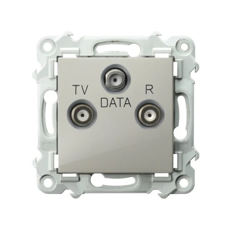 Gniazdo RTV-DATA seria SZAFIR kolor Kaszmirowy beż symbol GPA-ZD/m/83
