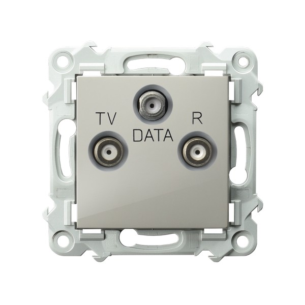 Gniazdo RTV-DATA seria SZAFIR kolor Kaszmirowy beż symbol GPA-ZD/m/83