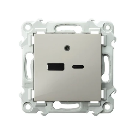 Ładowarka USB A+C seria SZAFIR kolor Kaszmirowy beż symbol GPUSB-2Z/m/83