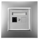 GNIAZDO INTERNETOWE RJ45 1X OSPEL ARIA SREBRNY